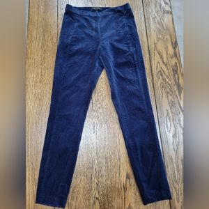 Banana Republic Devon Fit Velvet Navy Blue Slim Ankle Legging Pant
